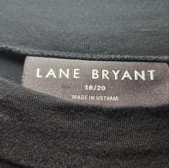 Lane Bryant Womens Top 18/20 Rich Black Long Sleeve Wardrobe Layering EUC Soft - Picture 2 of 6